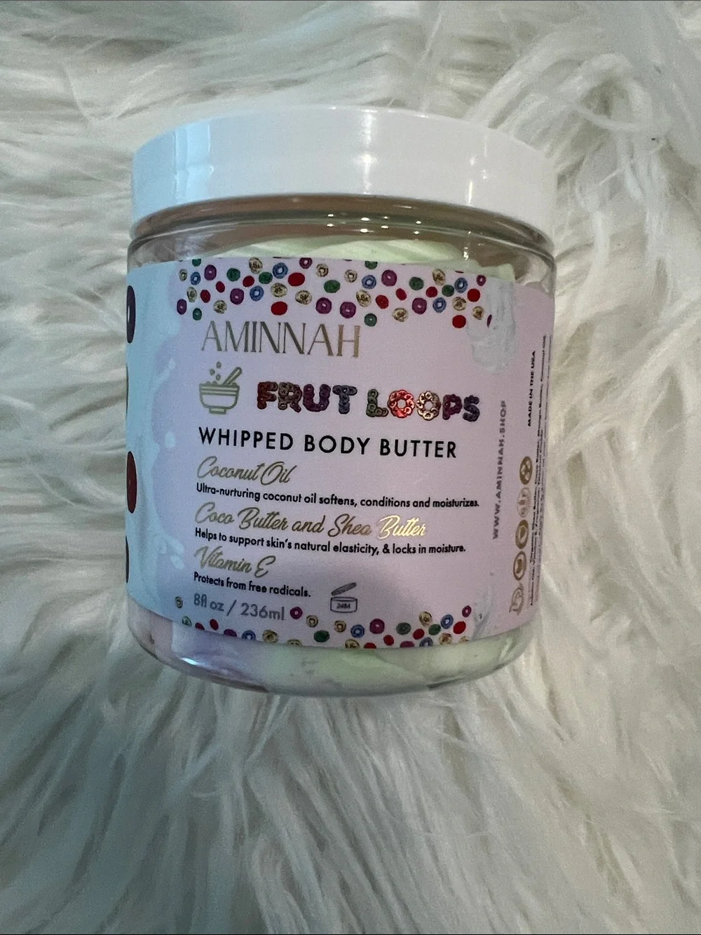 NWT Aminnah Fruit Loops Whipped Body Butter retails $38.00 USD